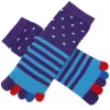 Striped Contrast Five Toe Socks - Image 4