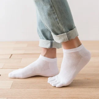 White Toe Socks