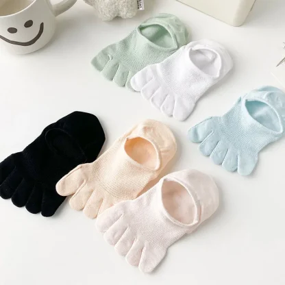 Sheer Mesh Ankle Toe Socks - Image 6