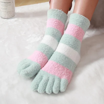 Colorful Stripe Toe Socks - Image 4