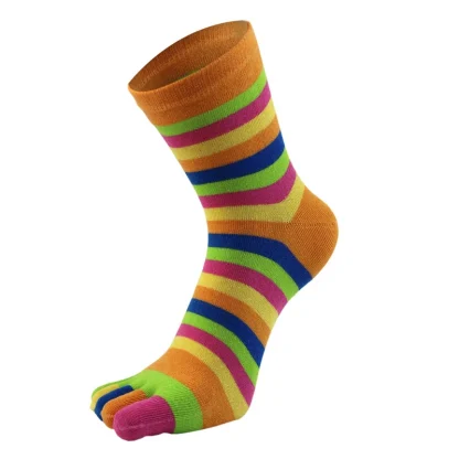 Funky Striped Toe-Pop Socks