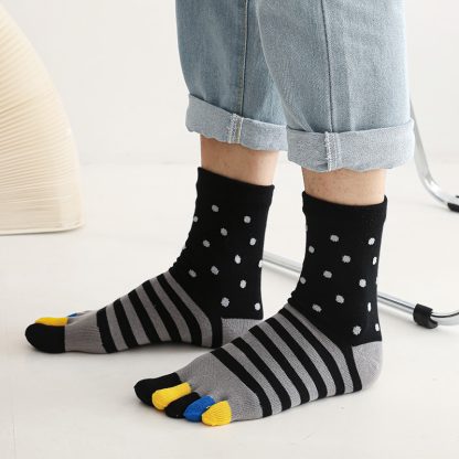 Contrast Patchwork Toe Socks - Image 6