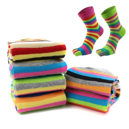 Funky Striped Toe-Pop Socks - Image 4