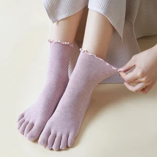 Colorful Loose Socks with Toes
