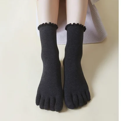 Colorful Loose Socks with Toes - Image 6