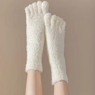 Thicken Fleece Five Toe Socks