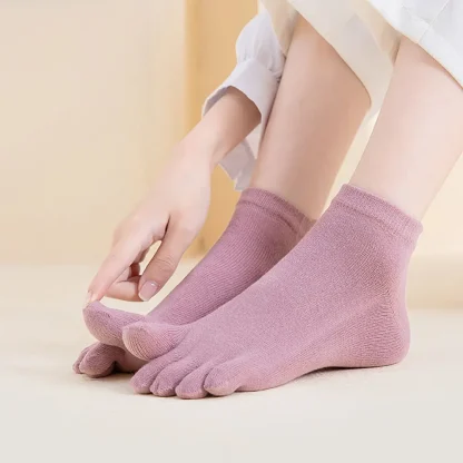 Candy Color Five Toe Socks - Image 5