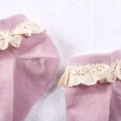 Lace Edge Ankle Socks with Toes - Image 2