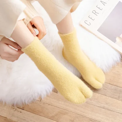 Thick Fluffy Split Toe Socks - Image 3