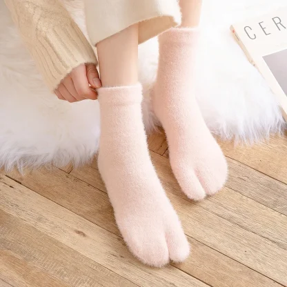 Thick Fluffy Split Toe Socks - Image 2