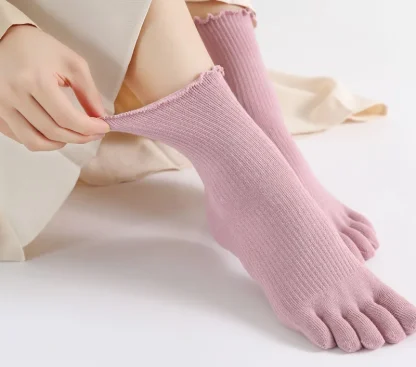 Ruffle Top Toe Separator Socks - Image 2